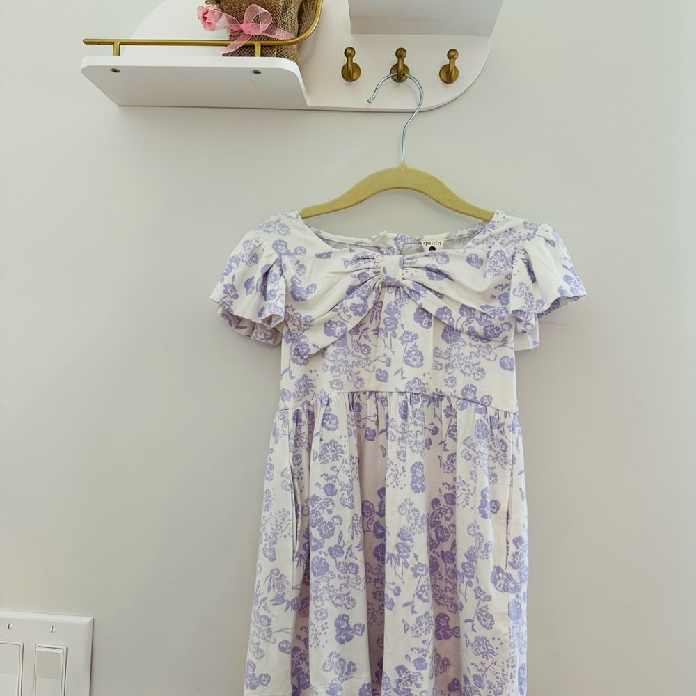 kate quinn Lavender and White Floral Bow Dress